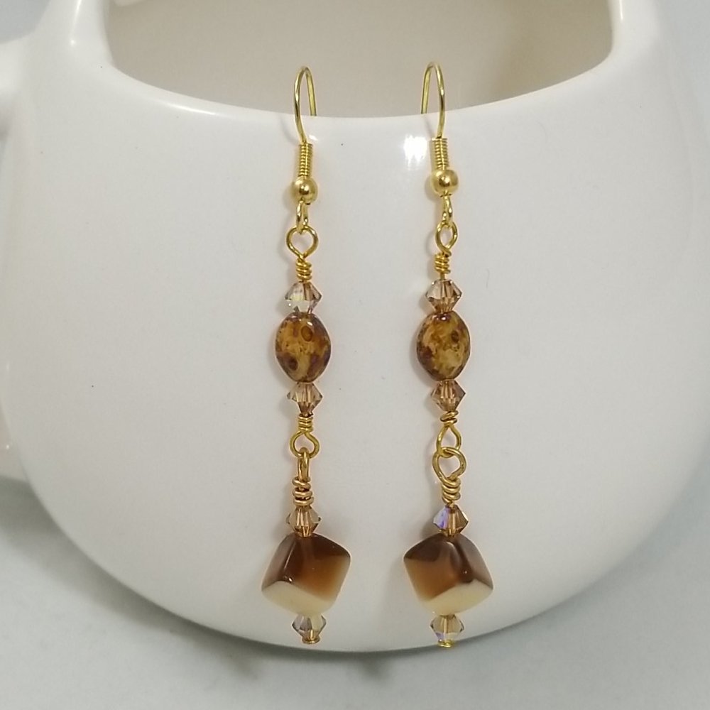 Swarovski & Vintage Glass Beaded Earrings